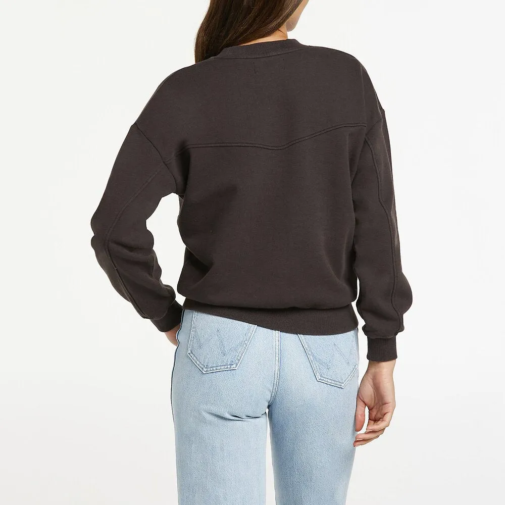 Wrangler Womens Paper Walls Sweat - Worn Black