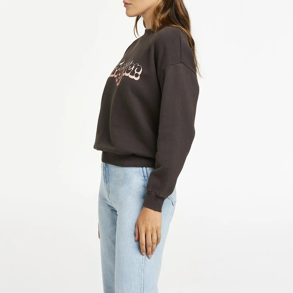 Wrangler Womens Paper Walls Sweat - Worn Black