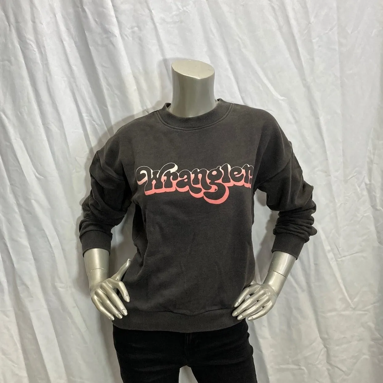 Wrangler Womens Paper Walls Sweat - Worn Black
