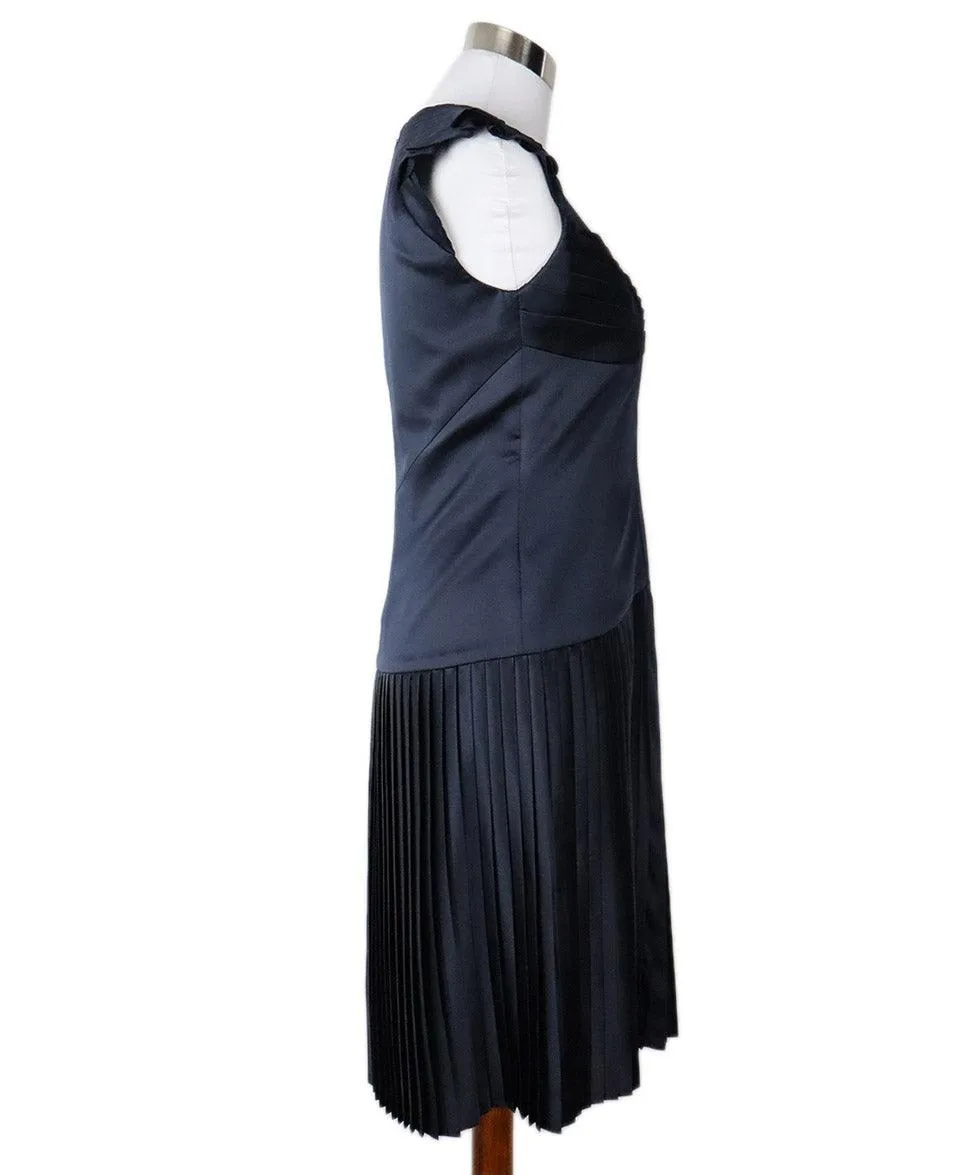 Zac Posen Navy Silk Dress sz 10