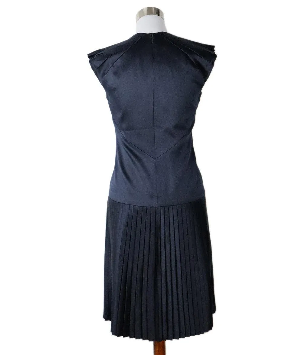 Zac Posen Navy Silk Dress sz 10