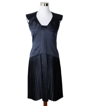 Zac Posen Navy Silk Dress sz 10