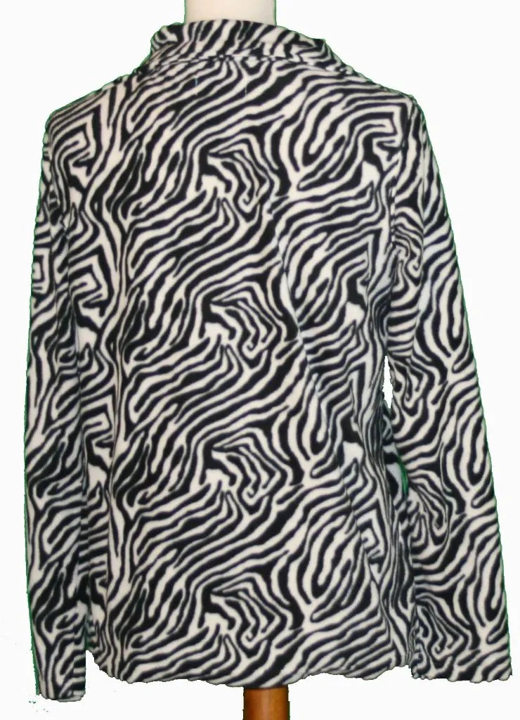 Zebra 1/4 zip fleece Size M