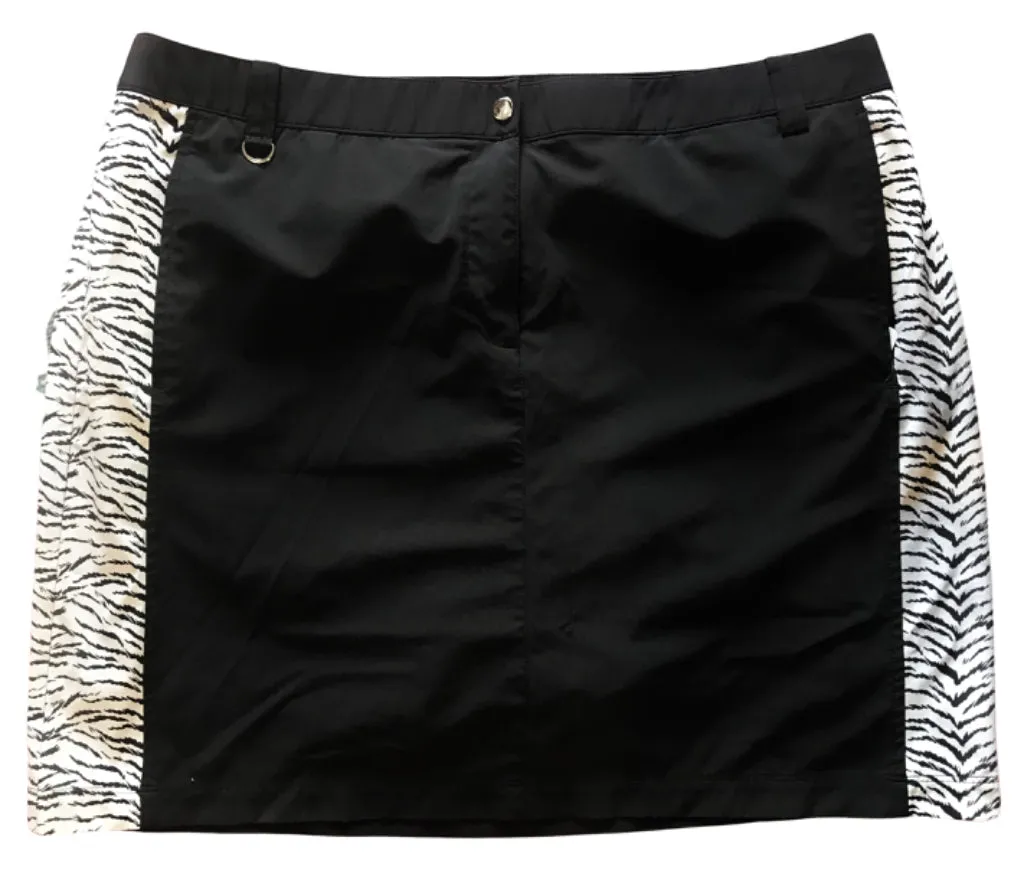 Zenergy by Chico's Black Skort w/ Animal Print Sides Size XL MSP$75