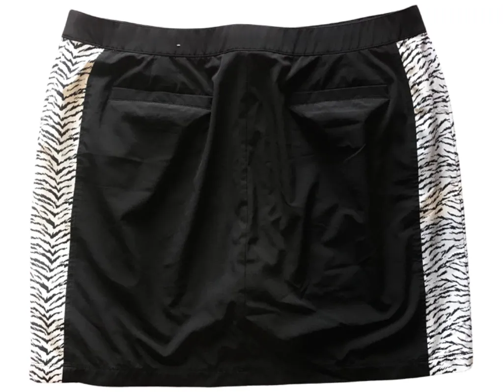 Zenergy by Chico's Black Skort w/ Animal Print Sides Size XL MSP$75