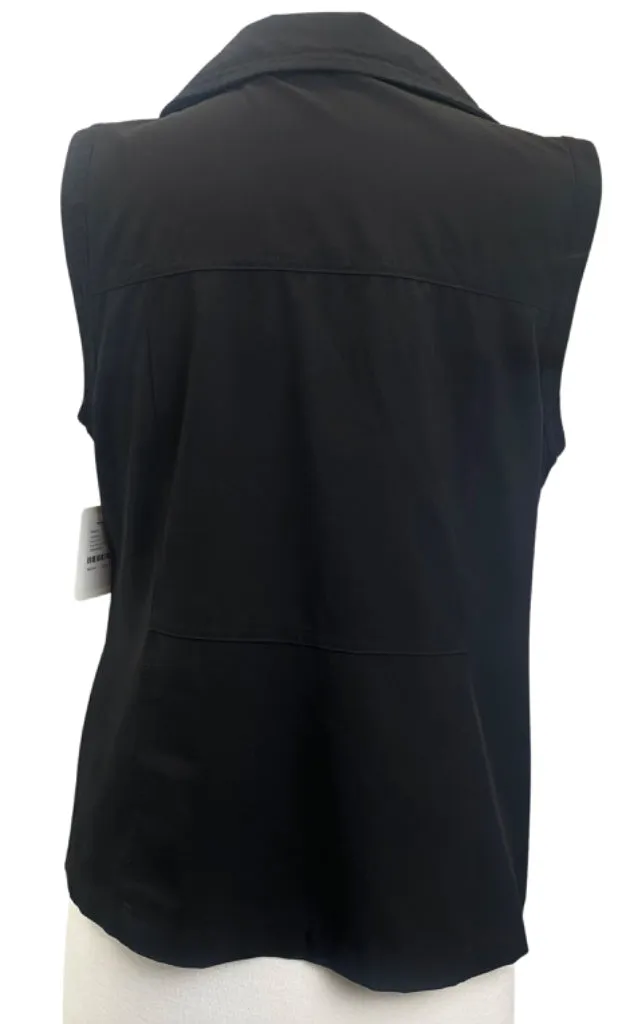 Zenergy Full-zip Black Vest with Gold Details Size M  MSP$89