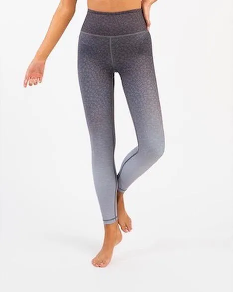 Zyia Active Blue Ombré Leopard Cheetah Print High N Tight Leggings Size 12