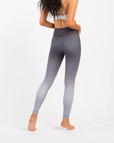 Zyia Active Blue Ombré Leopard Cheetah Print High N Tight Leggings Size 12