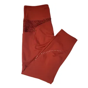 Zyia Burnt Orange Animal Print Leggings Size 10